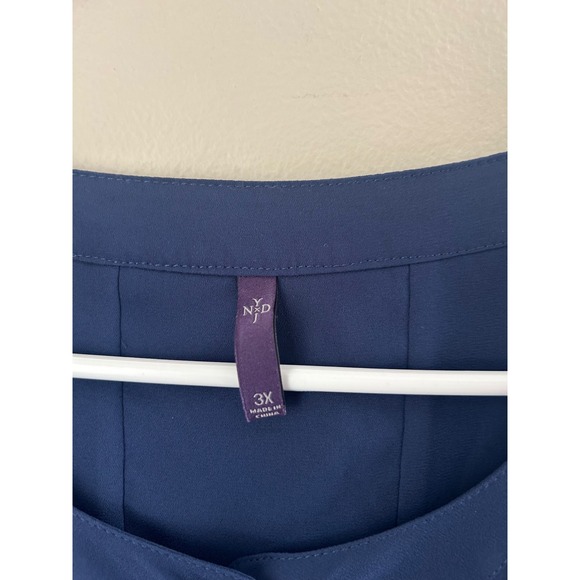 SOLD ( Do not buy ) NYDJ Womens 3X Blue 3/4 Sleeve Blouse To - Picture 5 of 6